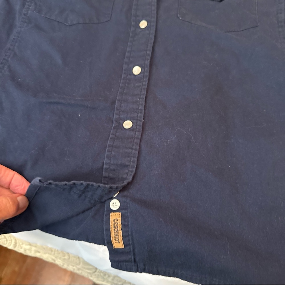 Women's Navy Button Down Shirt - Picture 10 of 16